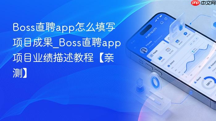boss直聘app怎么填写项目成果_boss直聘app项目业绩描述教程【亲测】