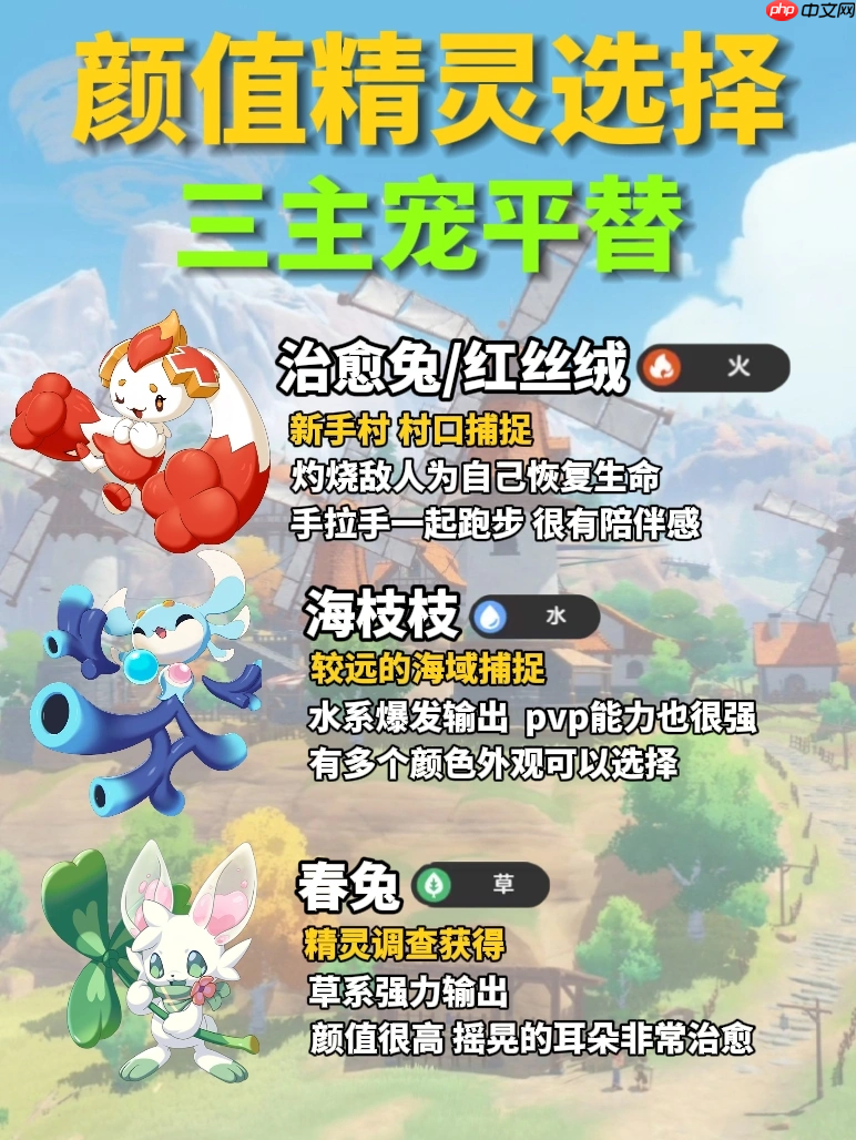 洛克王国世界初始推荐-洛克王国世界新手初始宠物推荐