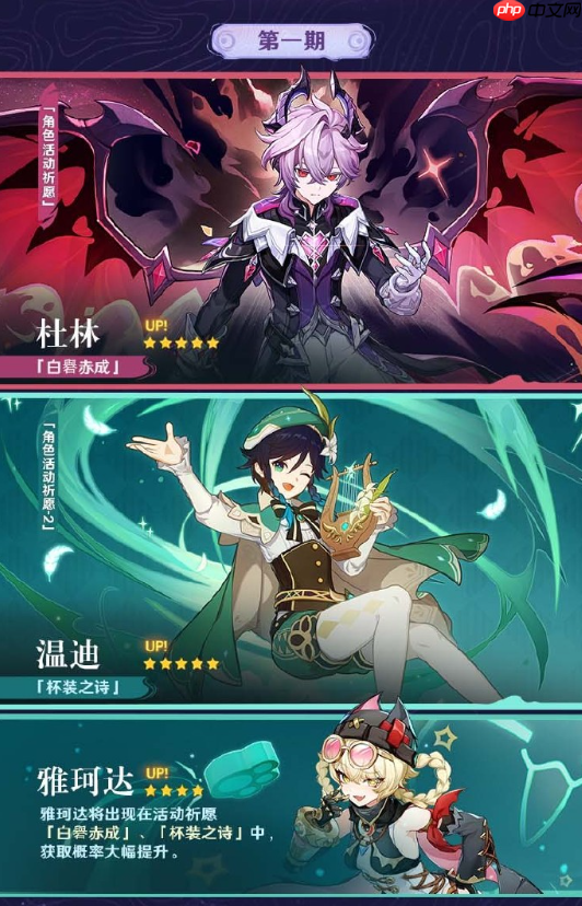 原神月之三卡池是谁-原神月之三卡池一览