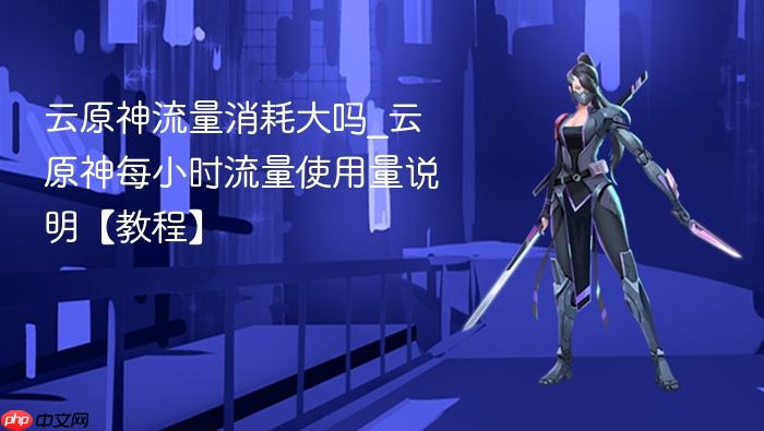 云原神流量消耗大吗_云原神每小时流量使用量说明【教程】