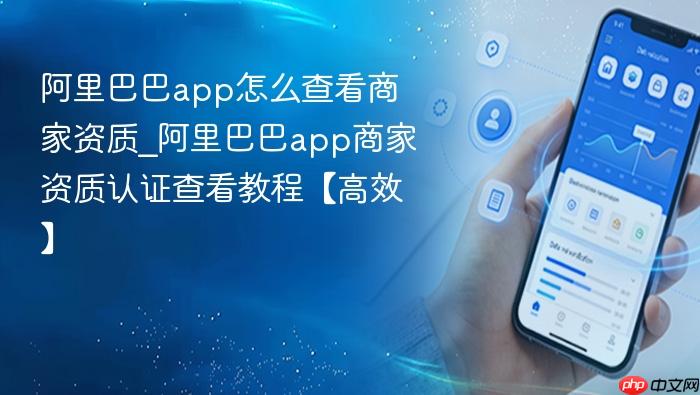 阿里巴巴app怎么查看商家资质_阿里巴巴app商家资质认证查看教程【高效】