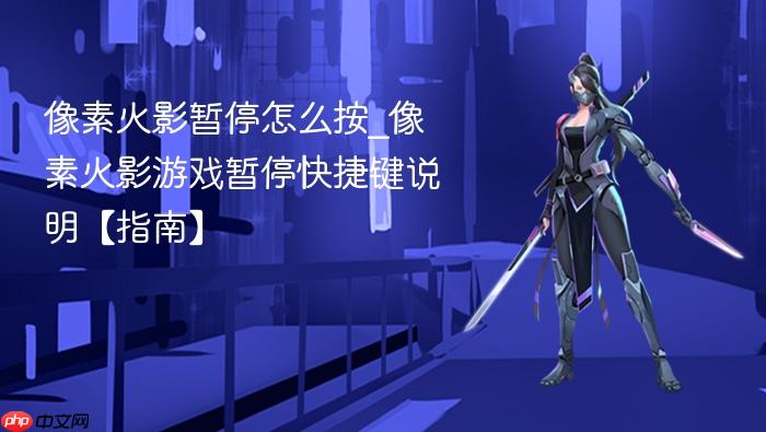 像素火影暂停怎么按_像素火影游戏暂停快捷键说明【指南】