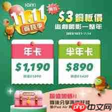 爱奇艺双十一有哪些活动