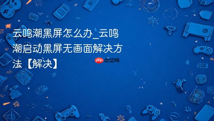 云鸣潮黑屏怎么办_云鸣潮启动黑屏无画面解决方法【解决】