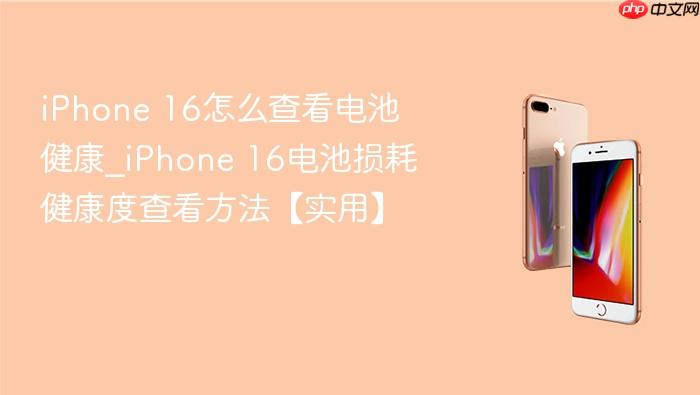 iphone 16怎么查看电池健康_iphone 16电池损耗健康度查看方法【实用】