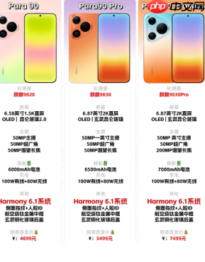 华为pura90promax价格 华为pura90promax系列参数