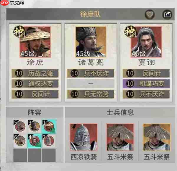 三国天下归心徐庶贾诩混乱队玩法攻略