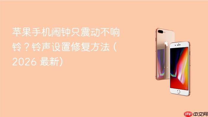 苹果手机闹钟只震动不响铃？铃声设置修复方法 (2026 最新)