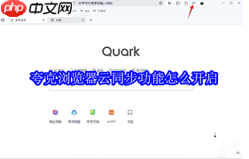 夸克浏览器云同步怎么设置