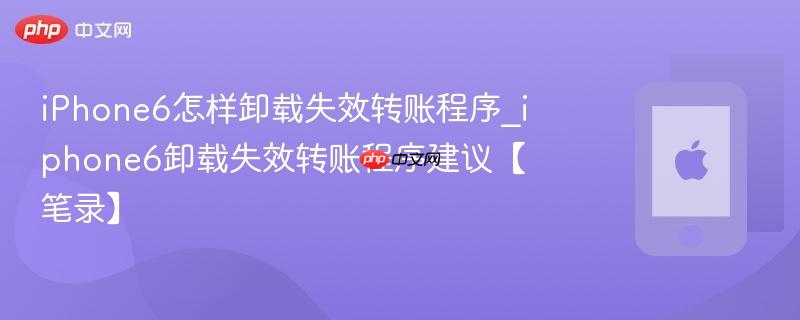 iphone6怎样卸载失效转账程序_iphone6卸载失效转账程序建议【笔录】