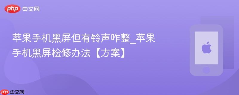 苹果手机黑屏但有铃声咋整_苹果手机黑屏检修办法【方案】