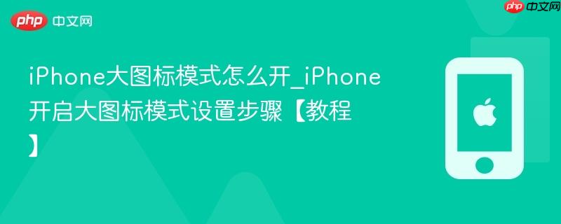 iphone大图标模式怎么开_iphone开启大图标模式设置步骤【教程】