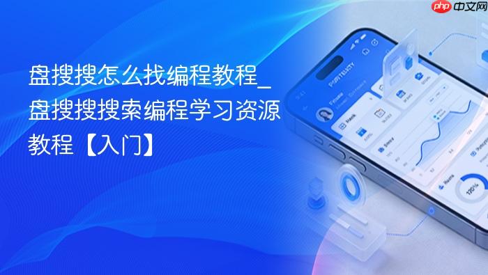 盘搜搜怎么找编程教程_盘搜搜搜索编程学习资源教程【入门】