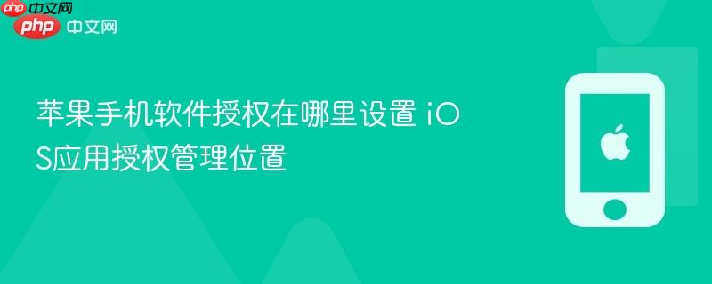 苹果手机软件授权在哪里设置 ios应用授权管理位置