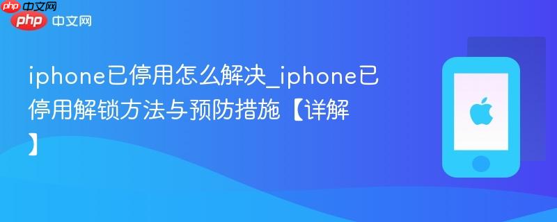 iphone已停用怎么解决_iphone已停用解锁方法与预防措施【详解】
