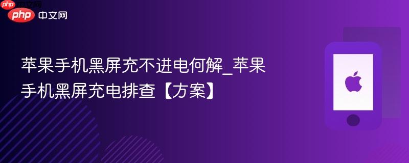 苹果手机黑屏充不进电何解_苹果手机黑屏充电排查【方案】
