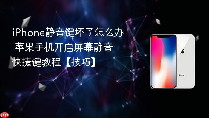 iphone静音键坏了怎么办 苹果手机开启屏幕静音快捷键教程【技巧】