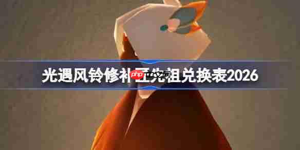 光遇风铃修补匠先祖兑换表2026-光遇风铃修补匠先祖兑换表