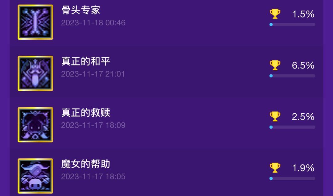 小骨英雄杀手魔石相关的成就有哪些