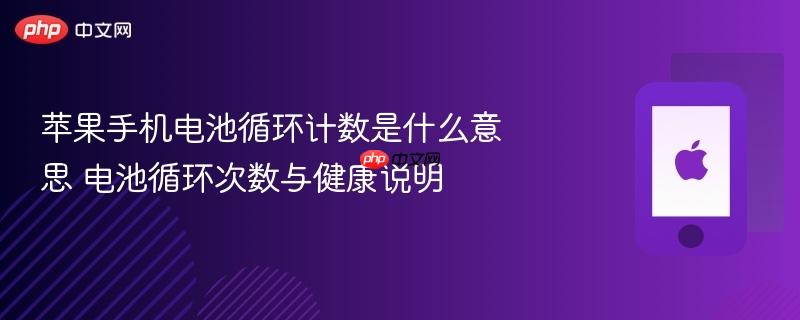 苹果手机电池循环计数是什么意思 电池循环次数与健康说明